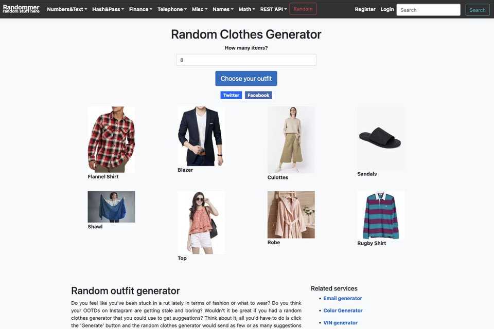 Types of Random Outfit Generators to Inspire Your Next Look